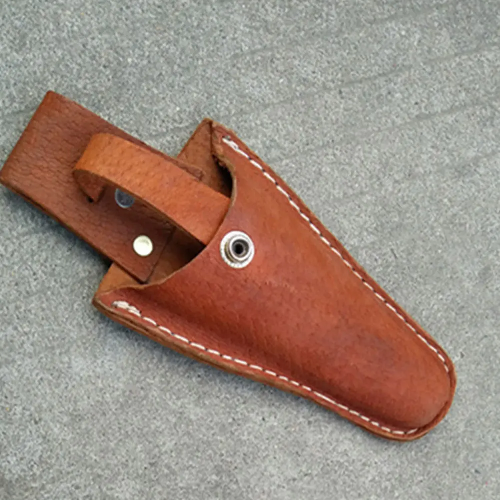 

Practical Home Supplies With Buckle Electrician Holder Scissor Bag Storage Portable Leather Sheath Tool Pruning Gardening Pouch