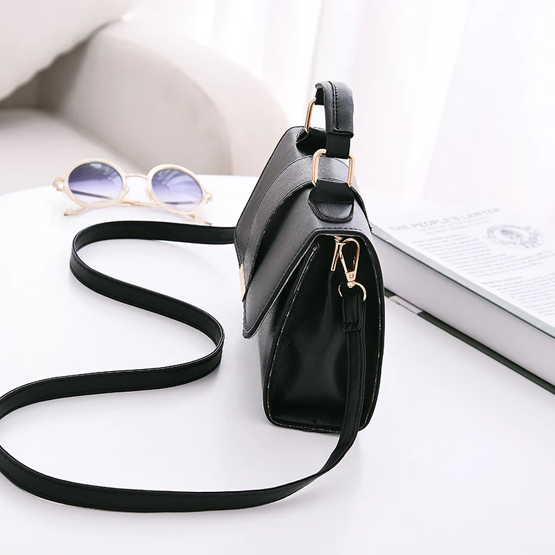 Женская кожаная сумка-Кроссбоди из искусственной кожи маленькая сумка на плечо с