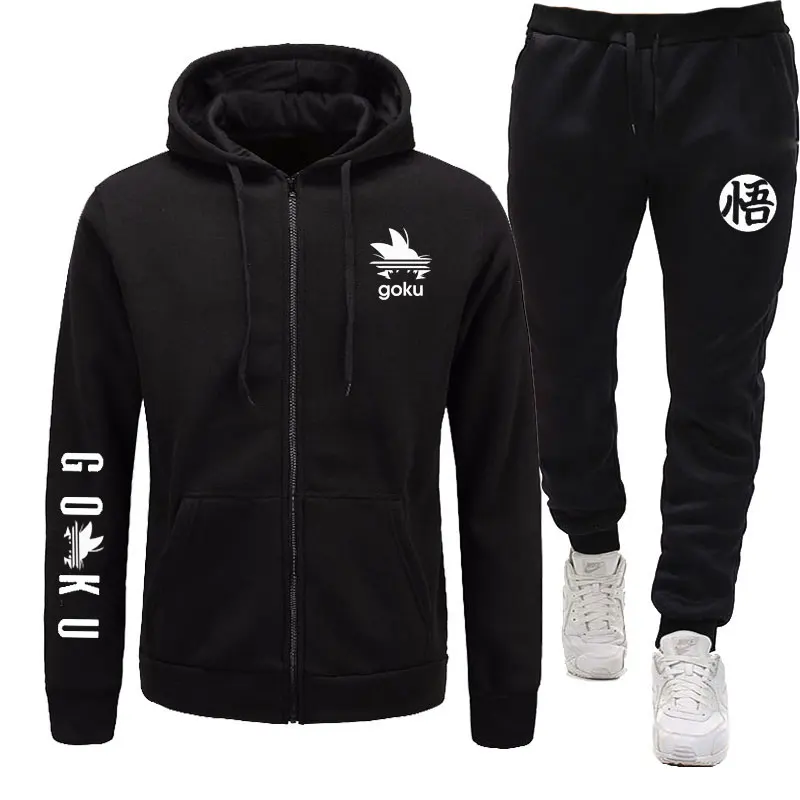 Мужской спортивный костюм goku модные мужские спортивные толстовки из двух