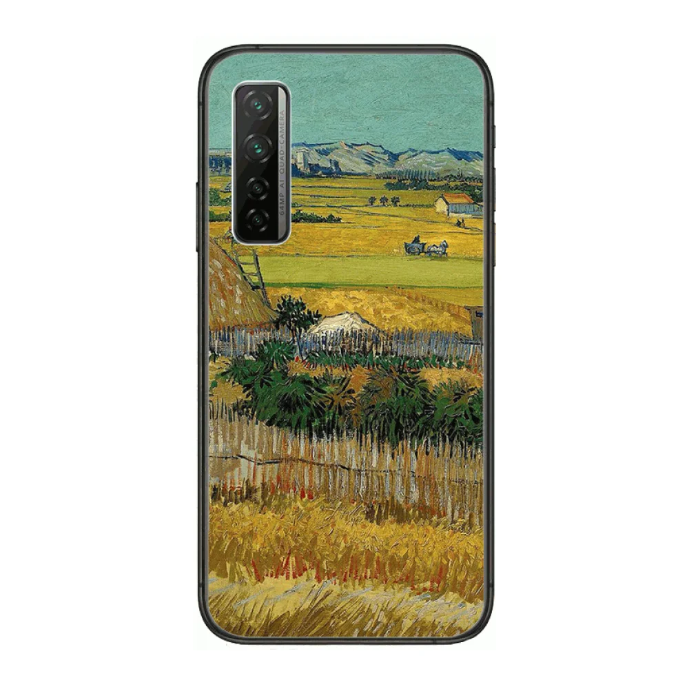 

Van Gogh Oil Painting Phone Case For Huawei Nova p10 lite 7 6 5 4 3 Pro i p Smart ZBlack Etui 3D Coque Painting Hoesje