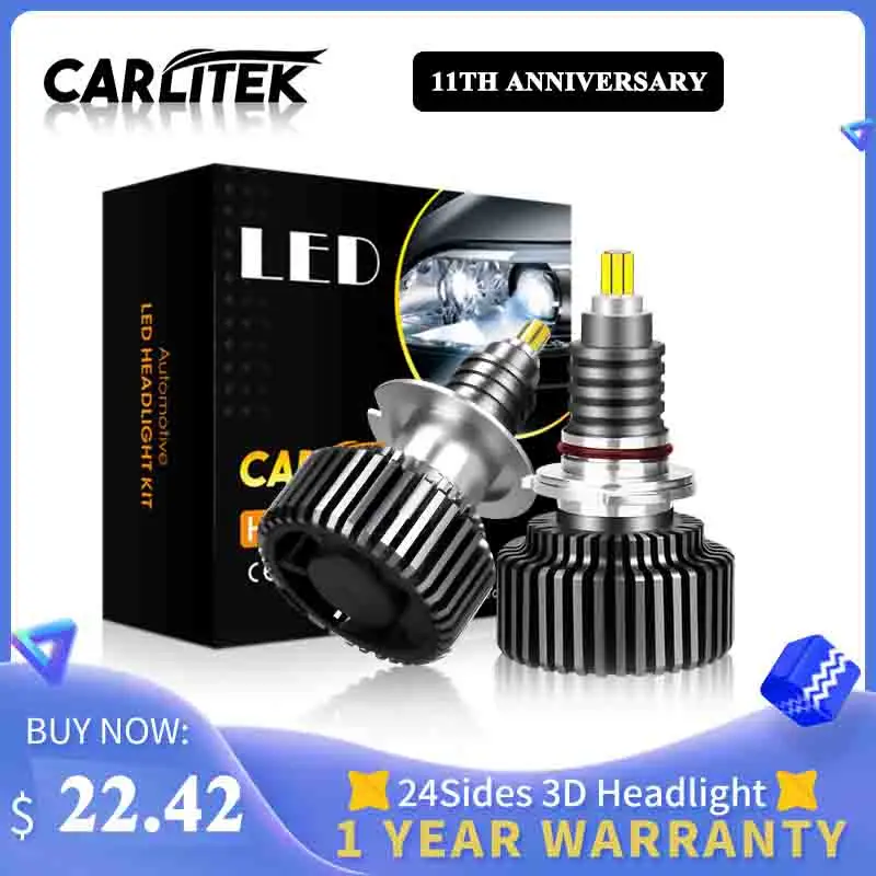 CARLitek 18000LM H11 Светодиодный светильник 24 стороны 50 Вт h7 12В автоматический 72 шт.