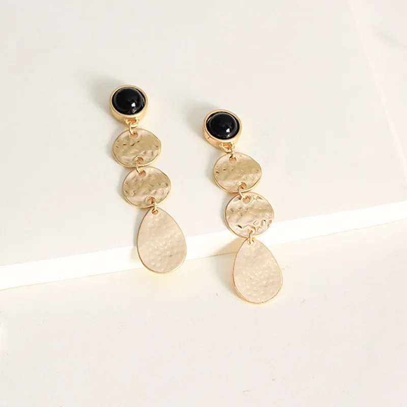 Корейские модные длинные наклонные геометрический Асимметричный Ретро Капельки