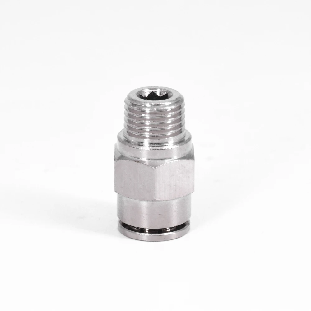 Латунный быстроразъемный пневматический Фиттинг с никелевым покрытием BSPT типа