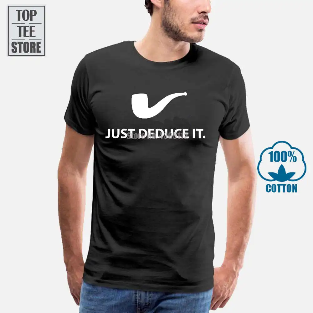 Мужская футболка с принтом новая одежда Забавный Шерлок Холмс просто выясните