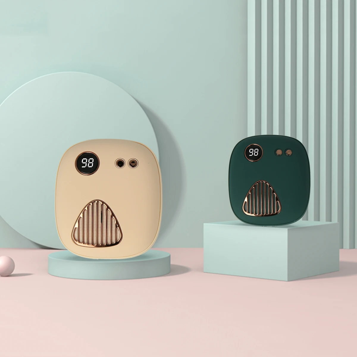 

2-in-1 Hand Warmer & Power Bank Multifunctions Palm Size Mini Portable Hand Warmer Max. 52 Digital Display 5000mAh Rechargeable