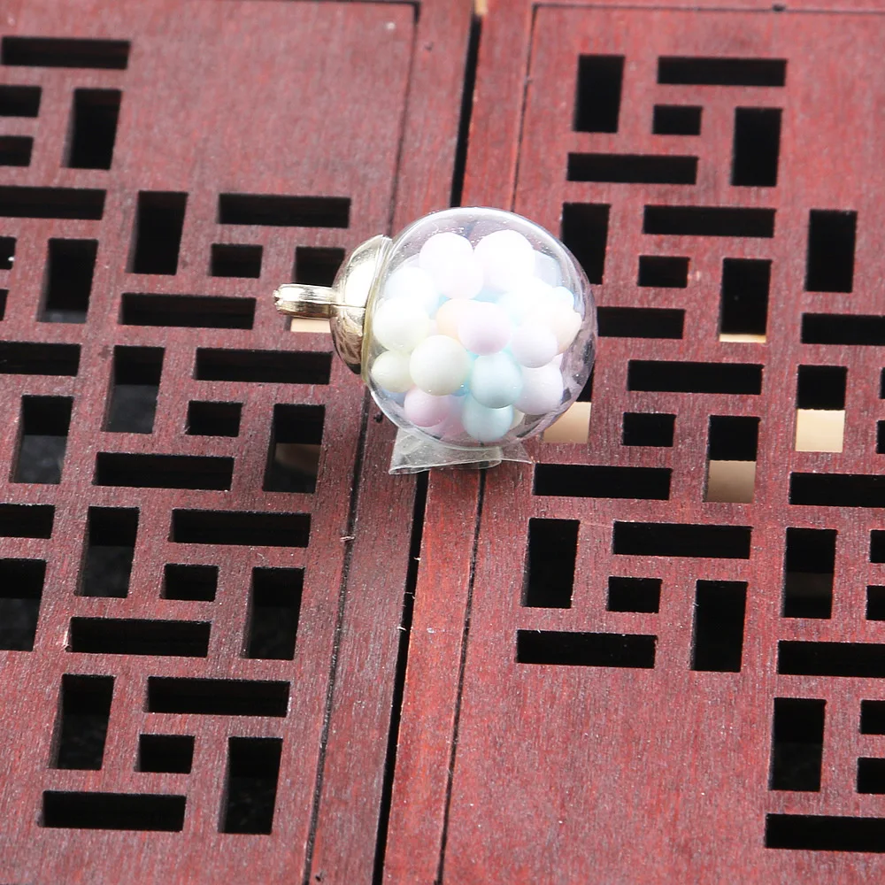 10 шт. Цвет конфеты пузырь прозрачная стеклянная круглая бутылка 15*20 мм Подвески