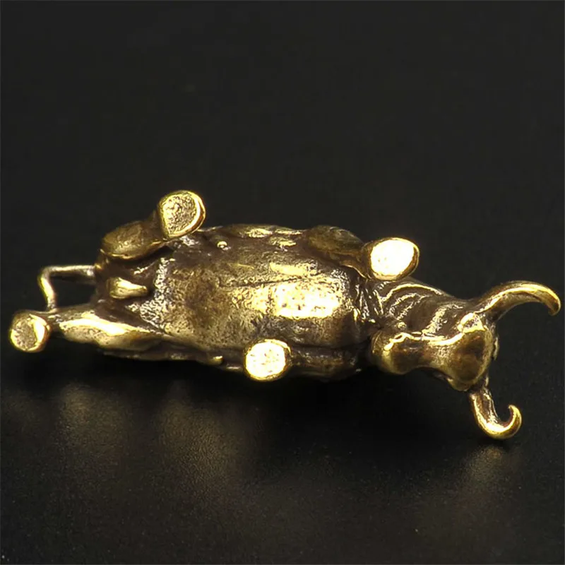 Чистый медный твердый счастливый ключ бык рандомный латунный животный настенный