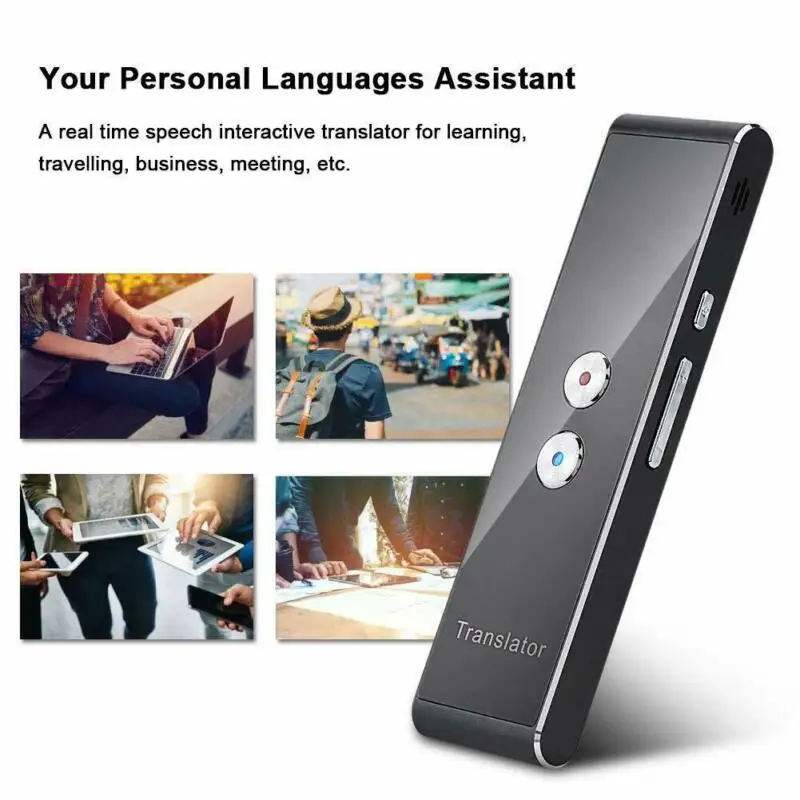 Original T8 Portable Smart Instant Real Time Voice Translator 40 Languages Translations For Business Travels Shopping Study | Электроника