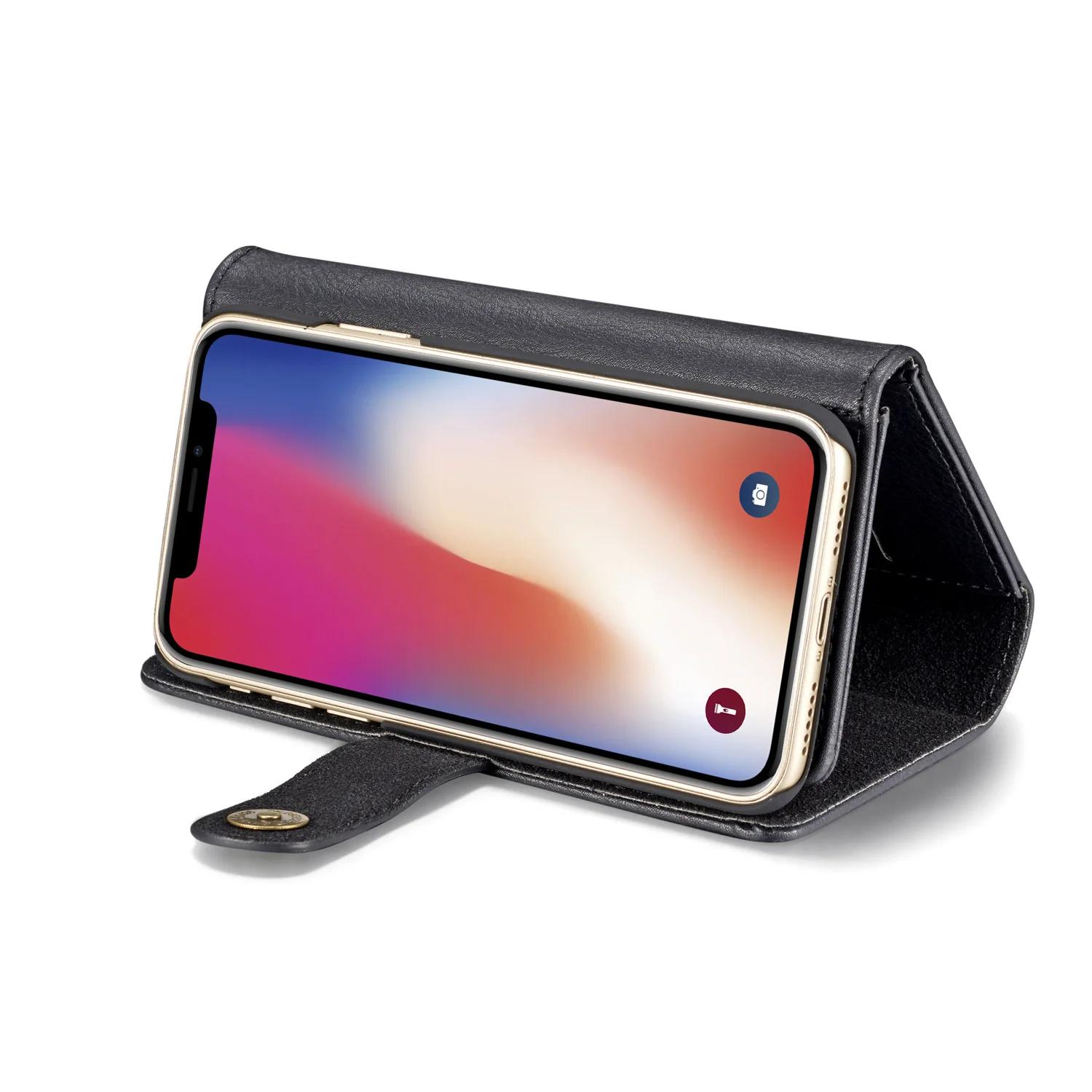 Трехслойный чехол кошелек с несколькими отделениями для карт кожаный телефона