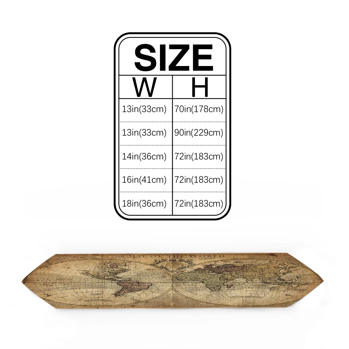 Настольная дорожка карта мира винтажная морская старинная настольная s для