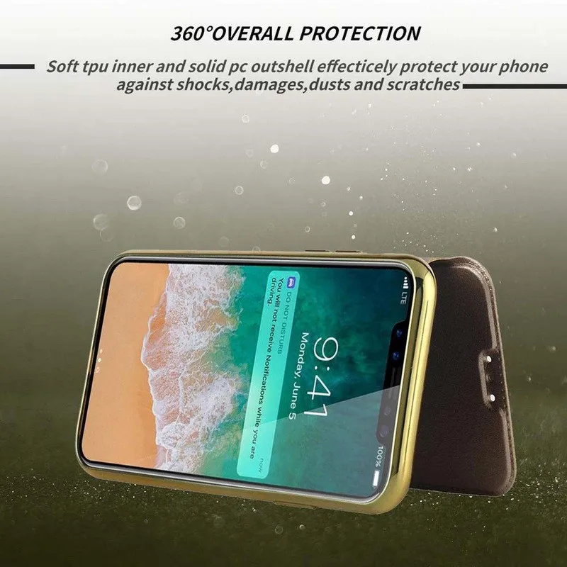Тонкий чехол книжка с гальваническим покрытием для iPhone 11 XR XS Pro Max X pro Xs MAX|Бамперы| |