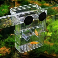 large acrylic fish breeding box aquarium breeder box double guppies hatching incubator isolation aquarium pet supplies sl