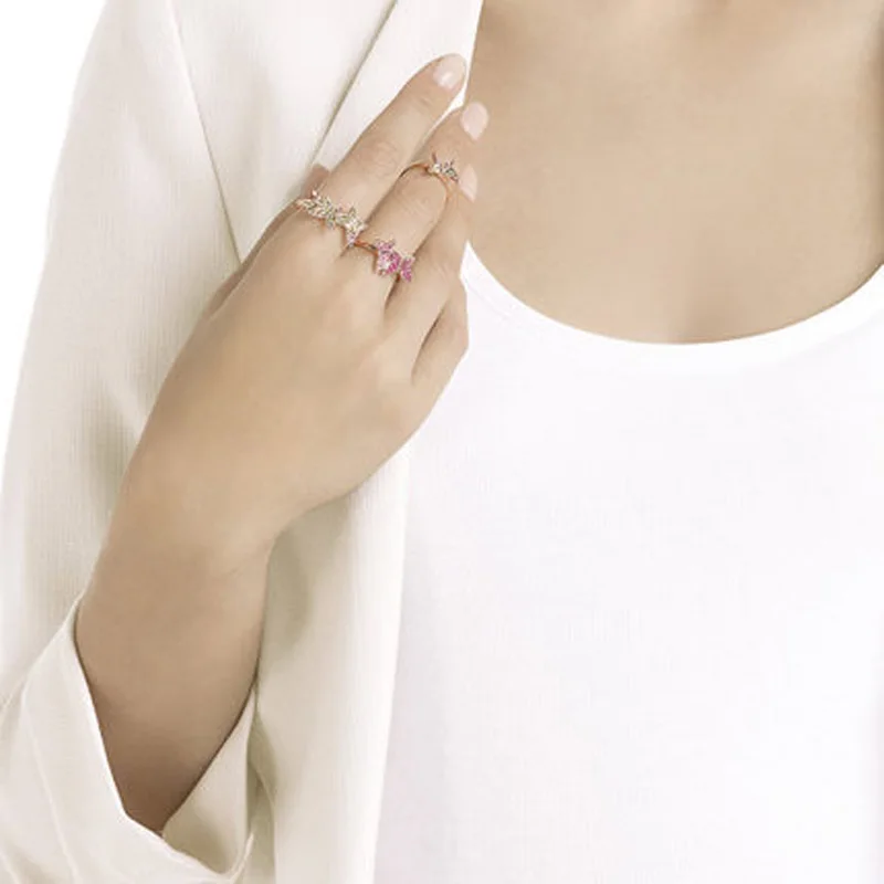 Женское кольцо-бабочка PANDOO модное кольцо с серебряным покрытием оригинал 1:1