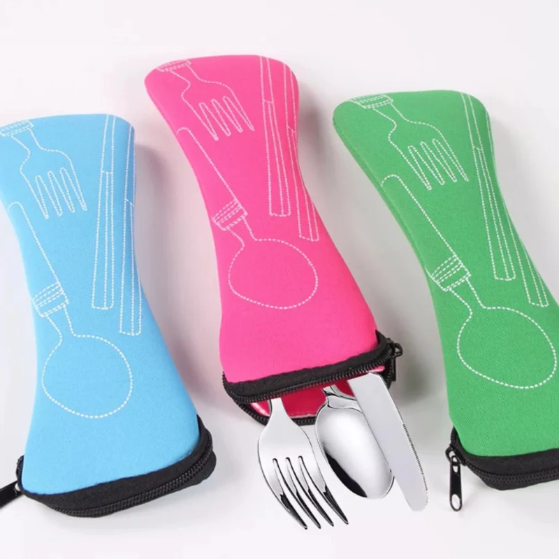 

Portable Tableware Bag Cutlery Bag Dinner Set Travel Packaging Storage Box Dinnerware Picnic Fork Spoon Tableware Storage Box
