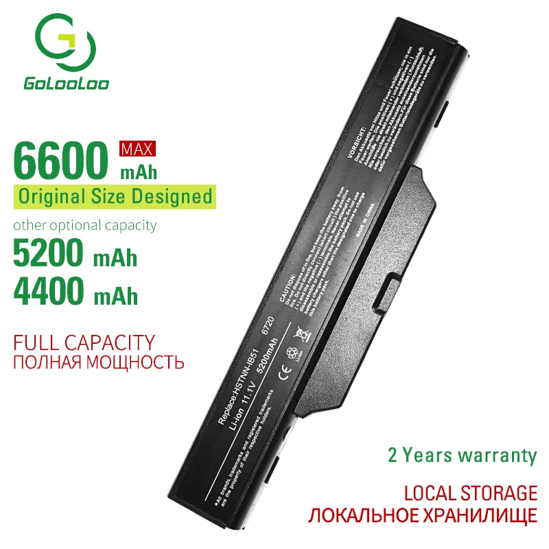 

Golooloo 6 cells laptop battery For HP 550 6720s/CT 6730s/CT 451085-141 451086-121 122 141 142 161 162 332 361 362 421 001