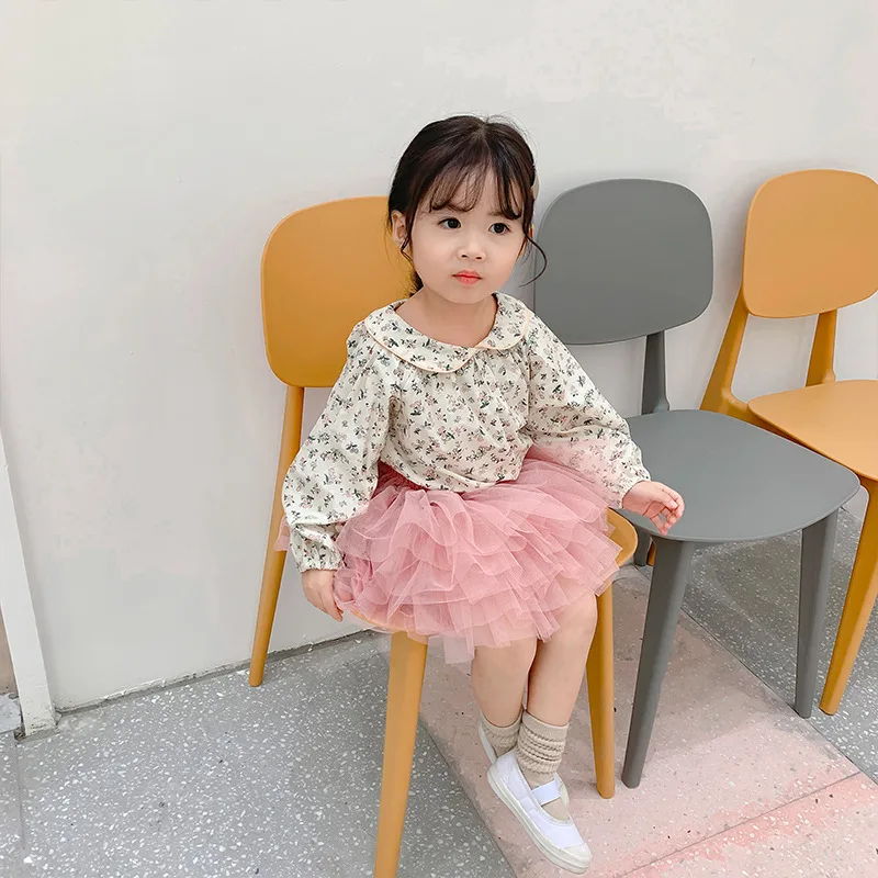 2019 Новое поступление осенняя хлопковая рубашка принцессы в Корейском стиле с