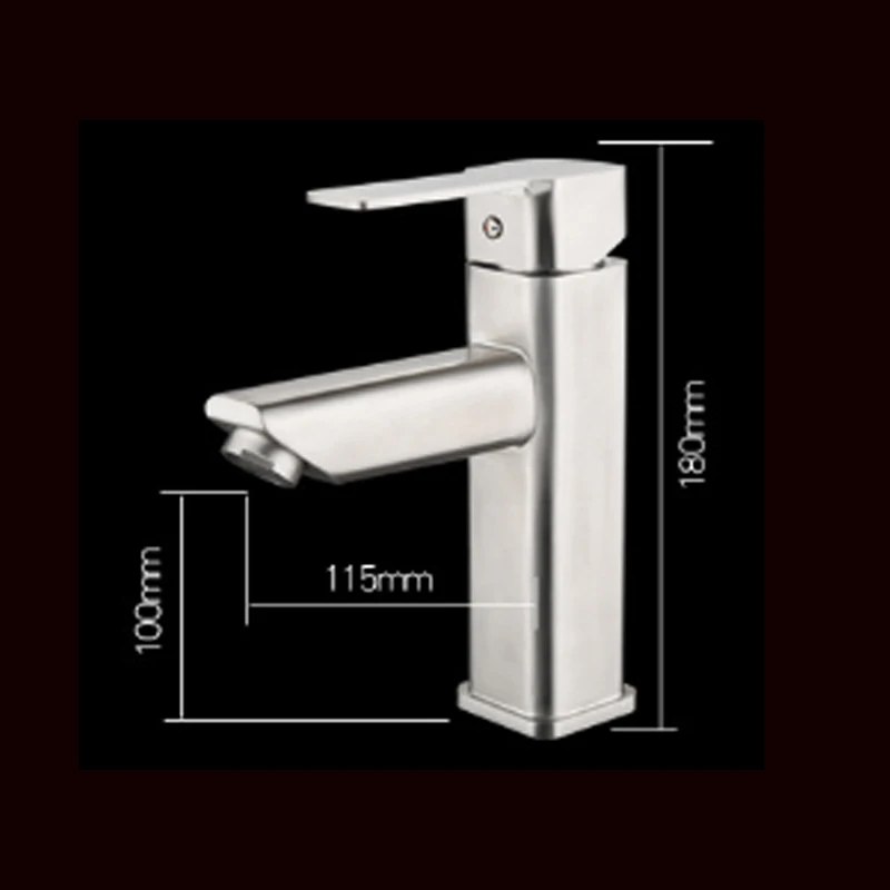 304 Нержавеющая сталь Ванная комната бассейна кран квадратный душевой набор с