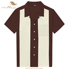 Рубашка SISHION мужская с коротким рукавом, блузка из хлопка в винтажном стиле, модная одежда, ST108