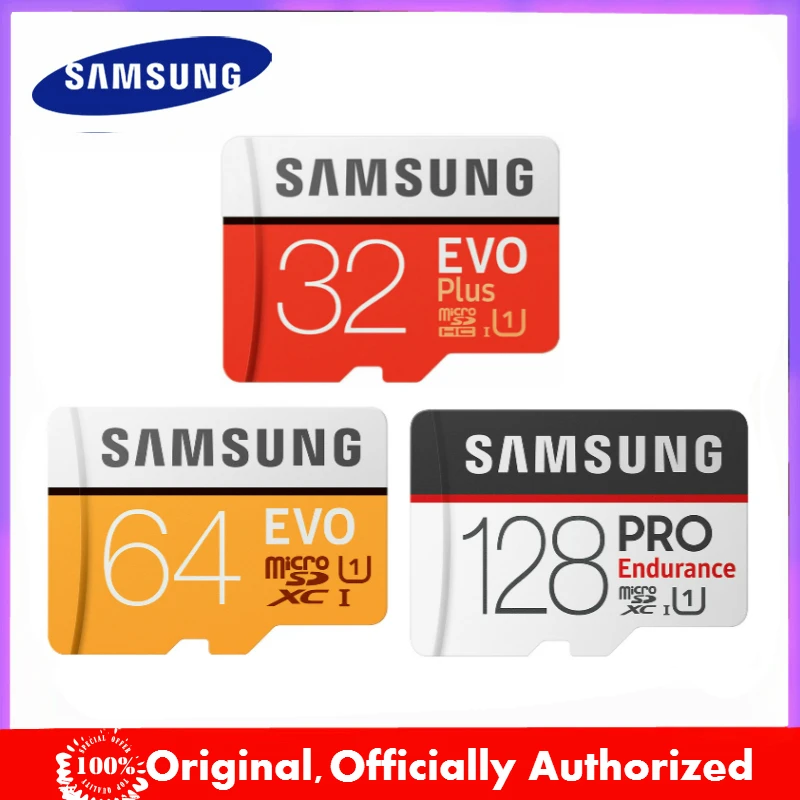 SAMSUNG карта памяти Micro SD карты 128 ГБ высокоскоростной 100 МБ/с. EVO Plus PRO 64 Гб Class10 TF 256