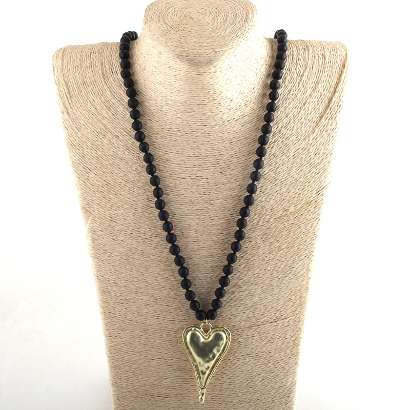 MOODPC модные богемные этнические ювелирные изделия с черным камнем длинные