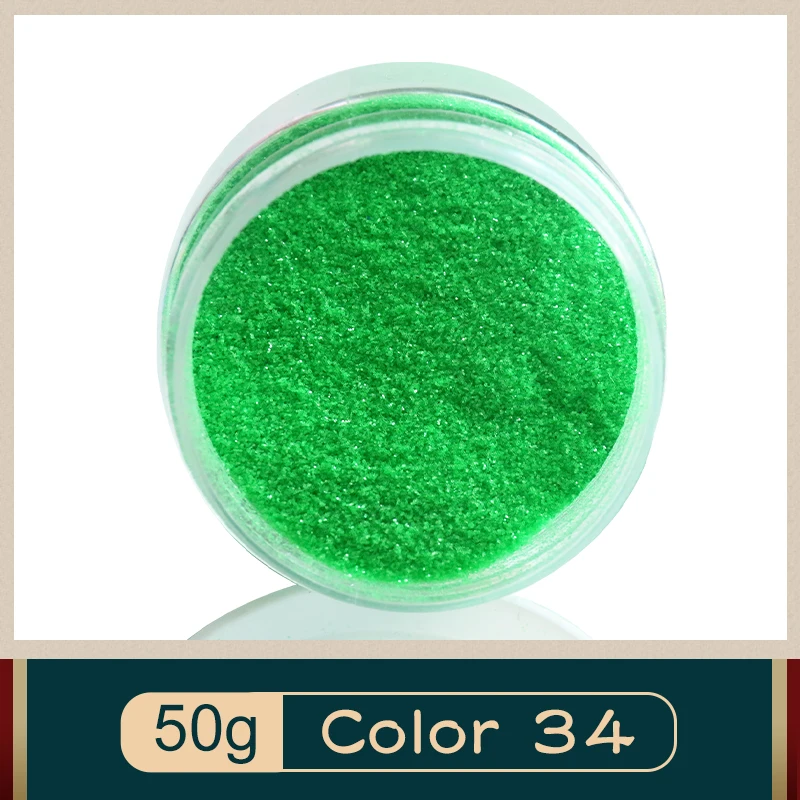 No.34 блестит порошок акварель жемчужная пудра для ногтей украшение Стекло
