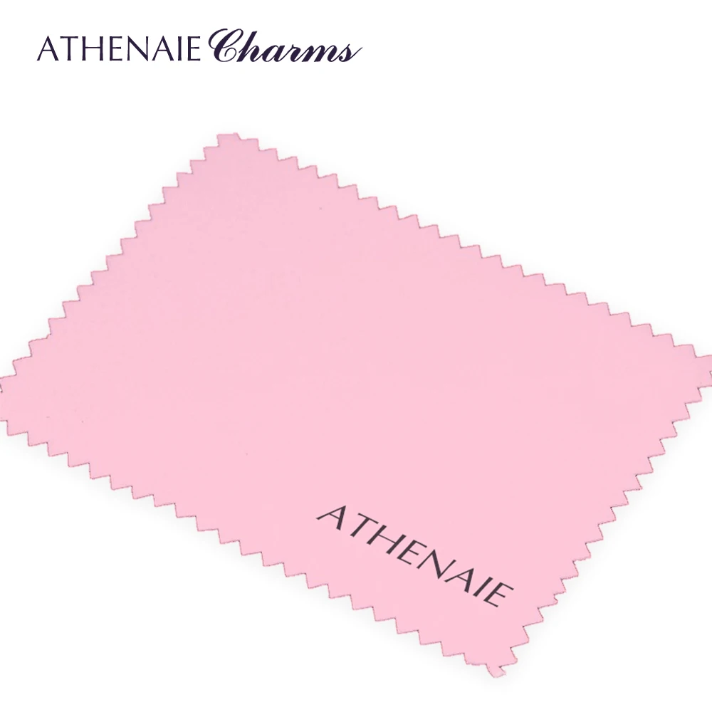 

ATHENAIE Pink Silver Ploshing Cloth Fits Charms Beads Bracelets and Necklaces