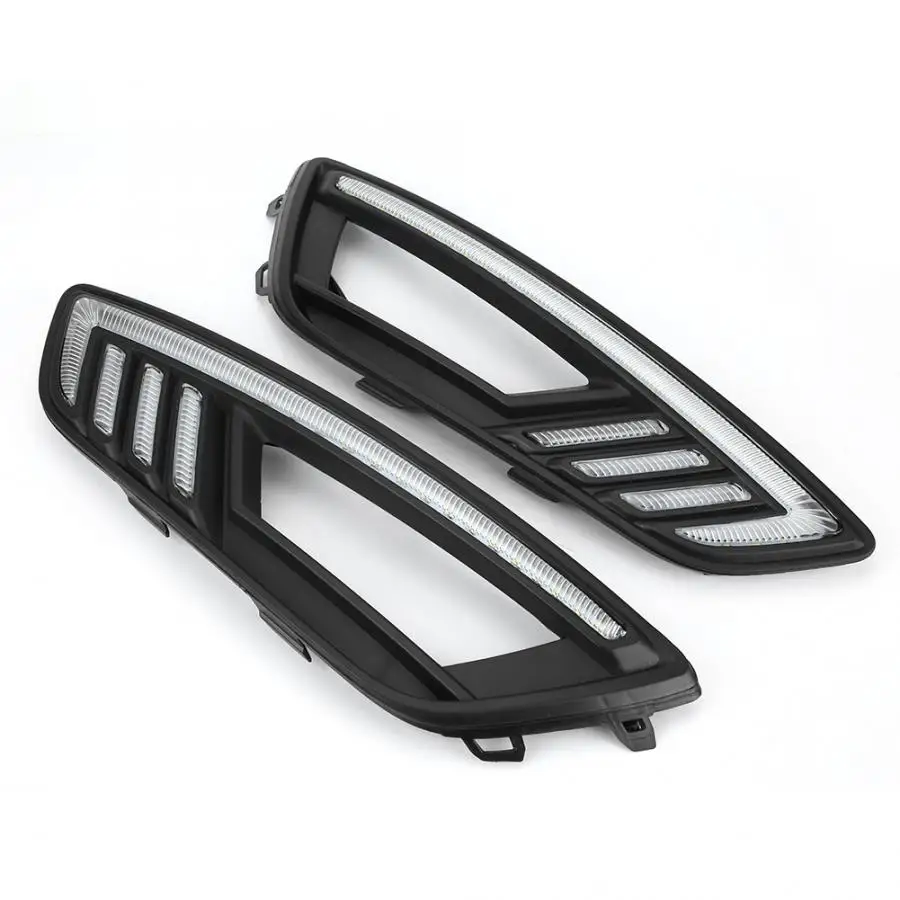 1 пара Автомобильные дневные ходовые огни сигнал поворота двухцветный DRL