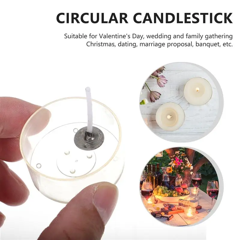 100pcs Candle Cotton Wicks with 10 Plastic Round Tealight Cups Making Kit box DIY candle mould | Дом и сад
