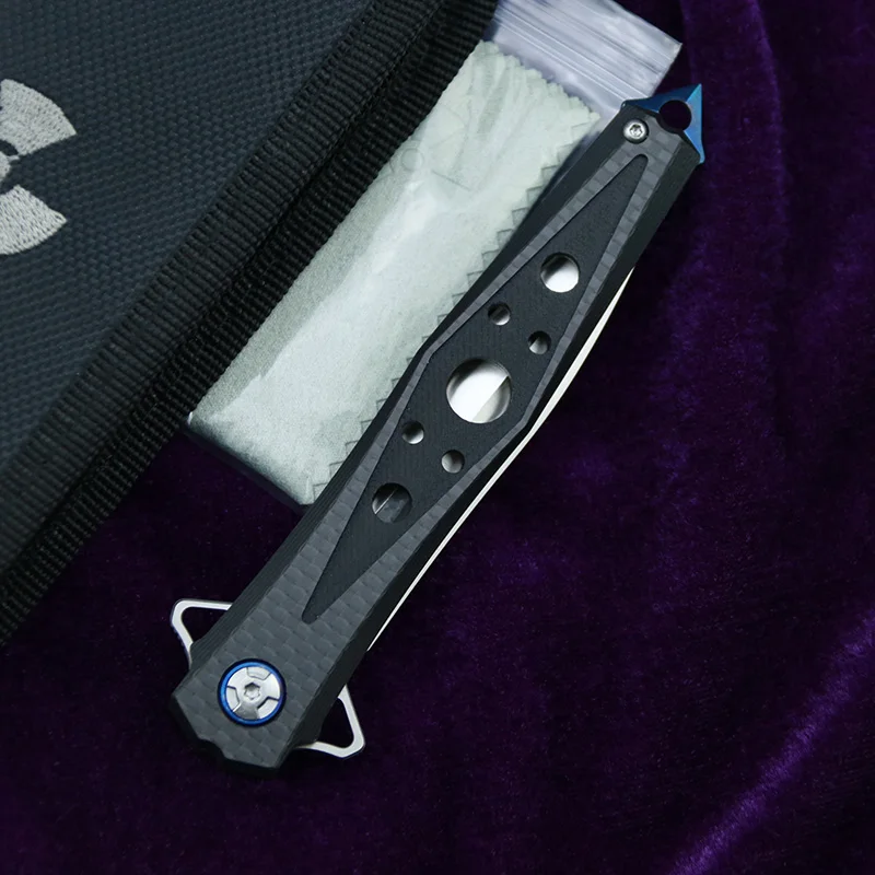 Складной нож NKAIED JR3392 Flipper карманный складной клинок из углеродного волокна и