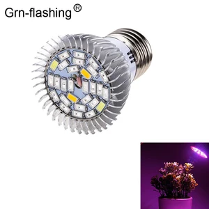 Grnflashin полный спектр E27 18 светодиодов 28 светодиодов LED Grow Light корпус из сплава AC85-265V Светодиодная лампа для цветения семян растений