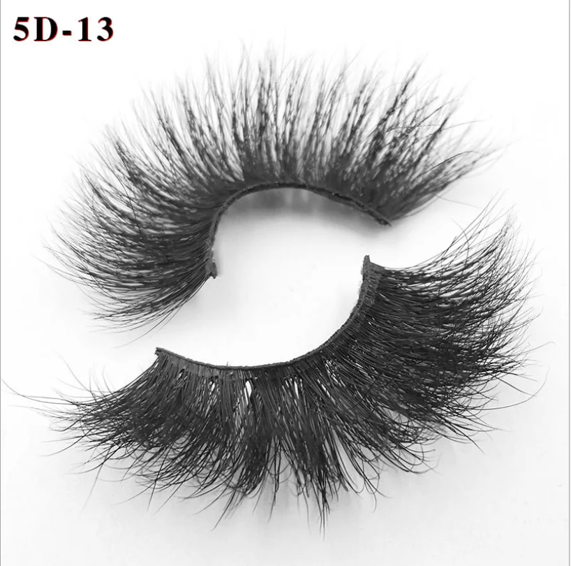 

1 Pair 25/30mm Thick Makeup Lashes 3D Mink Hair False Eyelashes Long Wispies Fluffy Multilayers Eyelashes Cruelty-free Extension