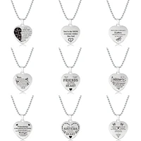 new 2021 stainless steel pendant necklaces for women lettering heart pendant beads chain necklace christmas gift simple jewelry