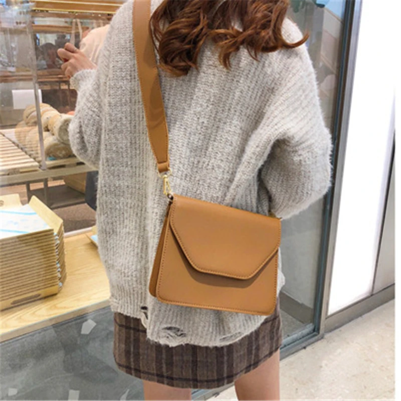 

New 2023 Women PU Leather Shoulder Bags Girls Brief Flap Women's Casual Messenger Bags All-match Small Fresh Crossbody Bags