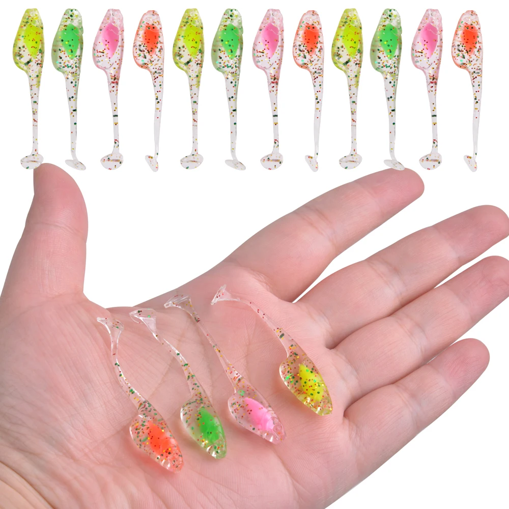 100 штук мягкие для рыбалки приманки 50 мм/1 г рыболовные искусственные Пластик Minnow