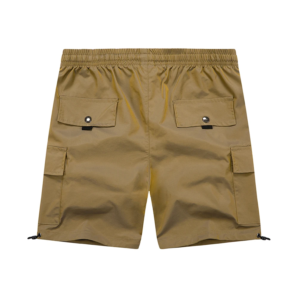 

Summer Slim Fit Jogger Shorts Men's Casual Multi-Pocket Elastic Waist Short Pants Male New Hip Hop Gym Bodybuliding Boardshorts