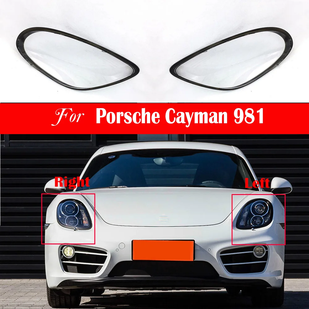 Headlight Lens For Porsche Cayman 981 Headlamp Cover Replacement Front Car Light Auto Shell Transparent Lampshade Bright Shade
