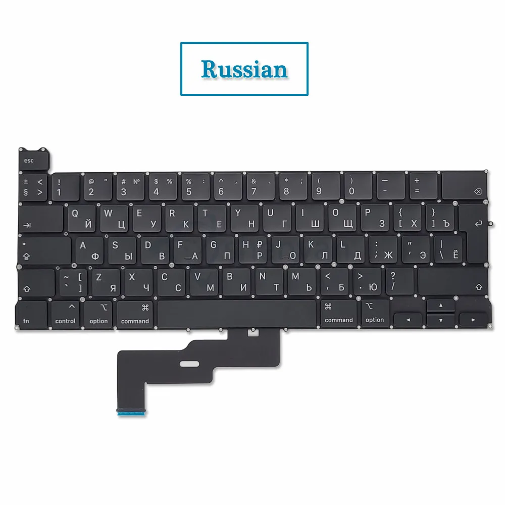 Клавиатура для ноутбука A2289 сменная клавиатура Macbook Pro Retina 13 дюймов US UK RU FR SP IT GER AR TR