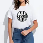 Обувь в стиле панк с круглым вырезом новая футболка для женщин, Осенний повседневный комплект с рисунками, все жизни меттер футболка Hpister дешевые рекламные модные футболки