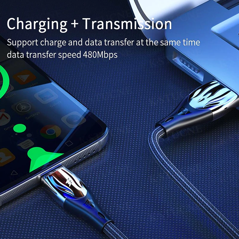 Магнитный кабель KSTUCNE 5A супер быстрая зарядка QC4.0 USB C зарядный типа для Huawei P30 P20 P10