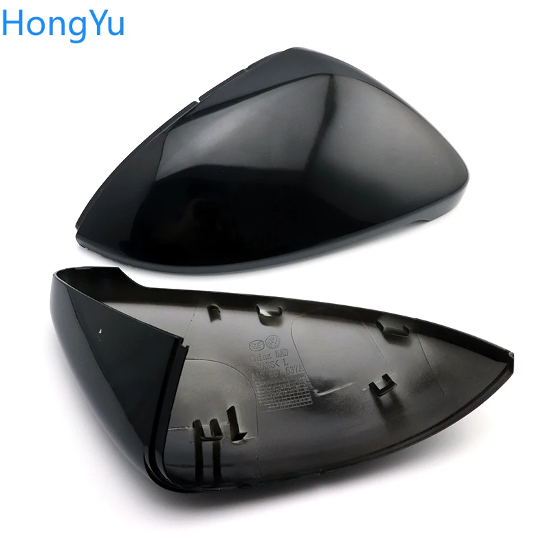 

For Volkswagen VW Golf MK7 7.5 GTI 7 Golf 7 R 2013 - 2019 Side mirror cover carbon fiber pattern bright black mirror cover