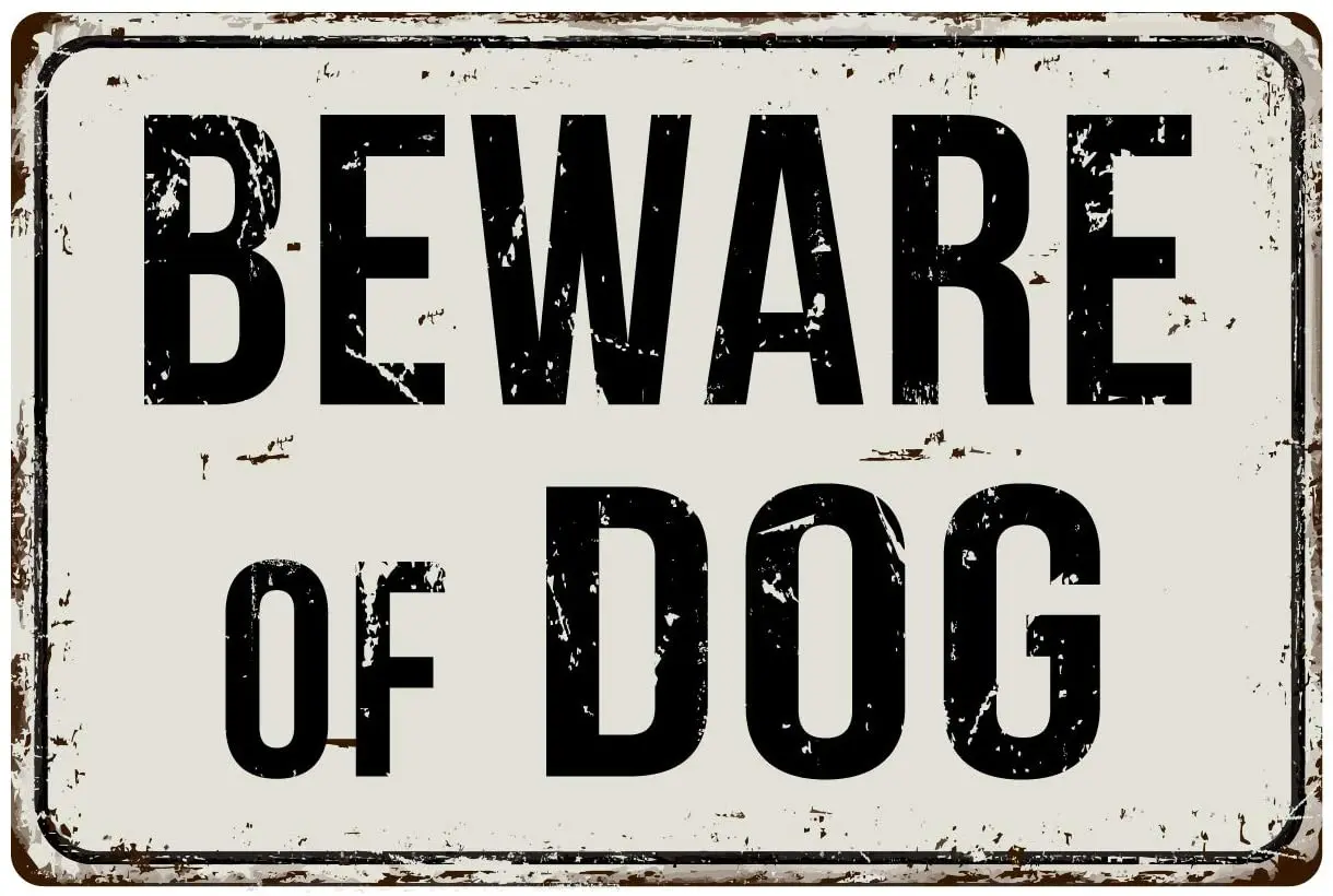 

83VS Остерегайтесь собаки 8x12 винтажный алюминиевый Ретро металлический знак