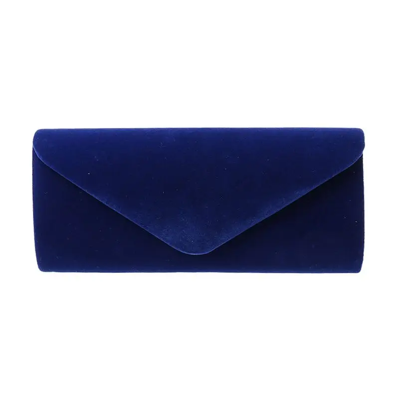 Royal blue THINKTHENDO, Элегантный женский бархатный клатч, вечерняя сумочка, сумка-конверт для свадьбы, вечерние сумки для выпускного вечера, Модный дизайн - Цвет: Royal blue