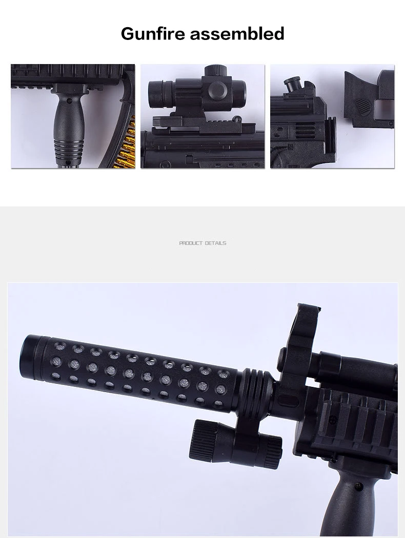 Children's electric sound hairpin submachine sniper rifle military model toy guns