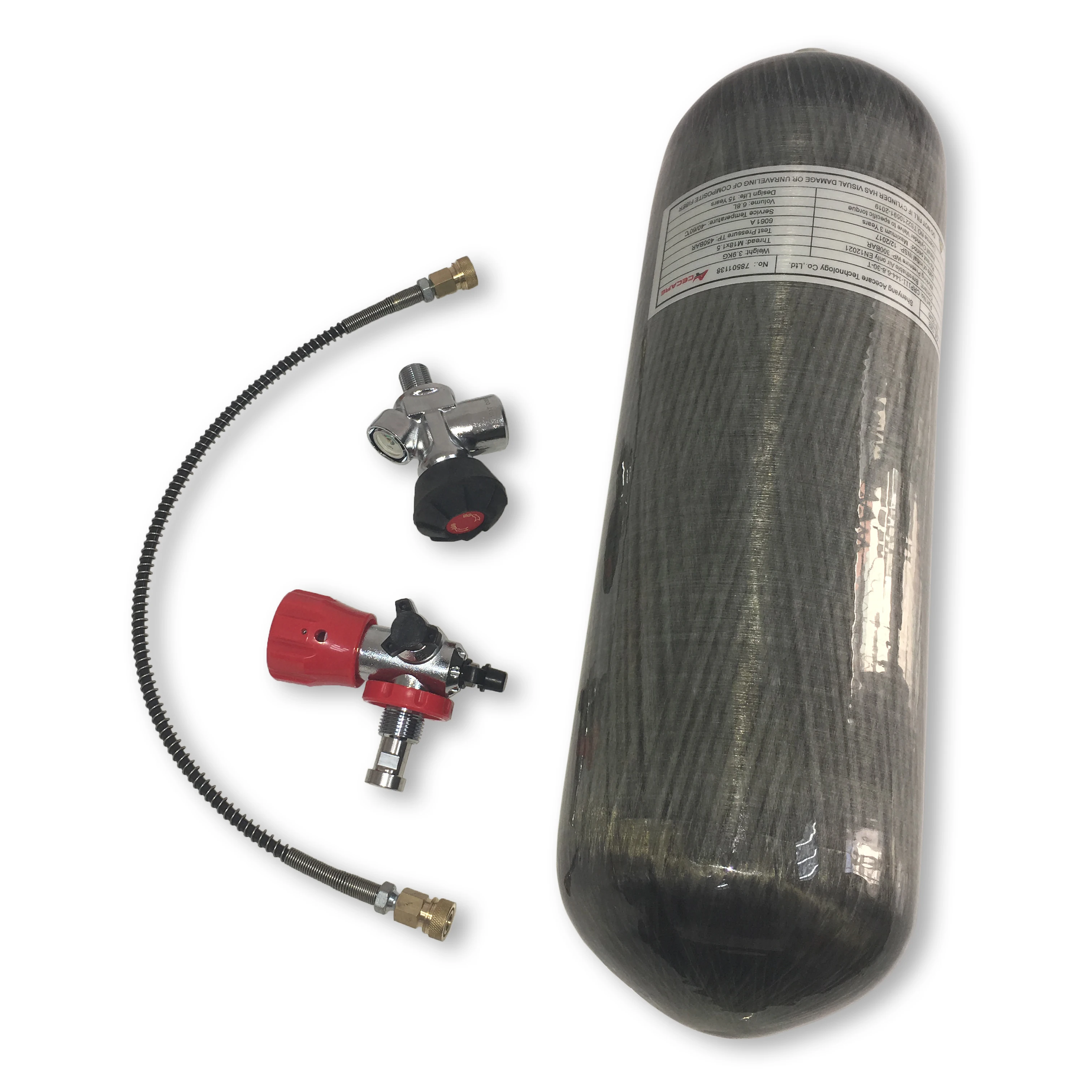 AC168301 6.8L Pcp воздушный бак клапан 4500Psi Mini Scuba CE цилиндр для дайвинга подводный