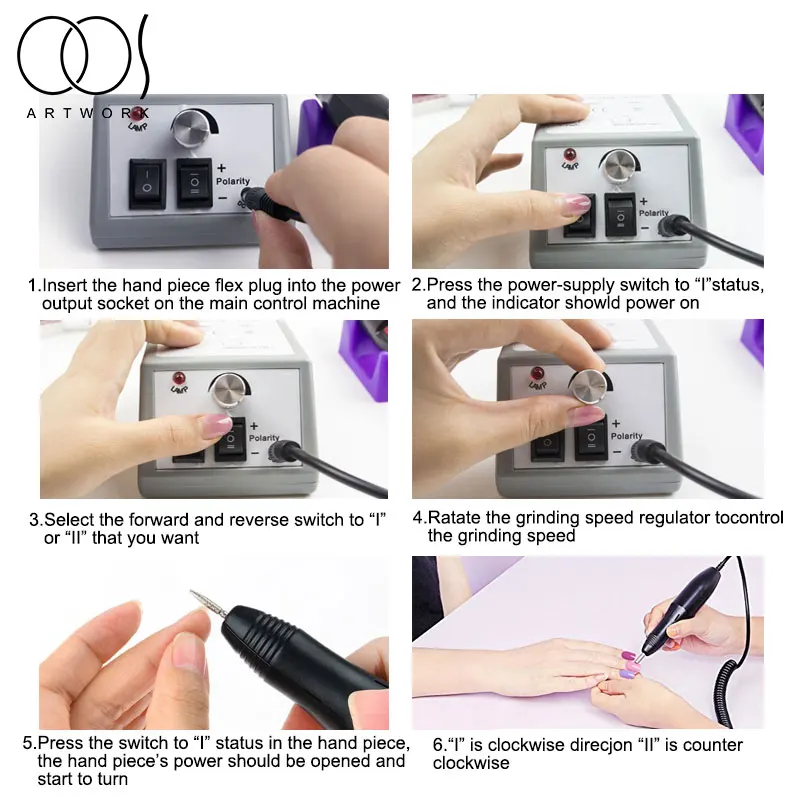 

Professional Manicure Machine With 6 Drill Bits 35000RPM Electric Nail Drill Kit Pedicure Nail File Nail Art Pen Kit