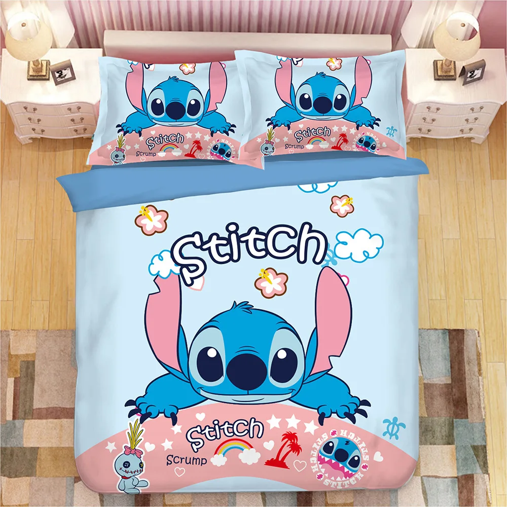 Disney Lilo & Stitch постельный комплект Детские пододеяльники наволочки постельного