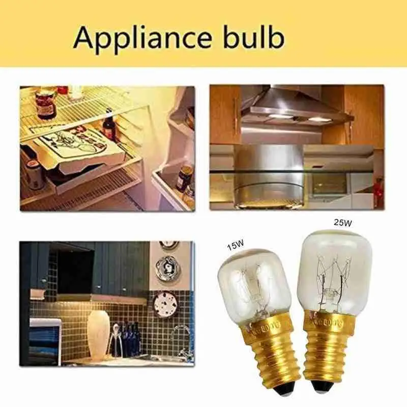 

15W/25W E14 300 Degree High Temperature Resistant Microwave Toaster 220V~240V Bulbs Lamp Light Bulb Oven Cooker Oven O4W5