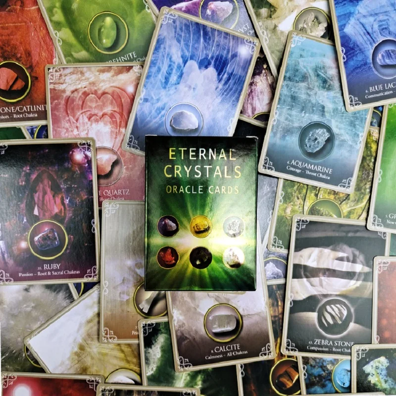 

Eternal Crystals Oracle Card Full English Classic Board Games Cards Imaginative Oracle Divination Desk Game Tarot Cards With PDF