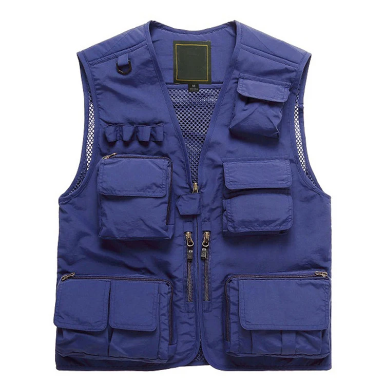 Royal Blue Mountainskin, мужские походные жилеты, для улицы, много карманов, разгрузка, сухая, тонкая сетка, военные, карго, мужские пальто, жилет для мужчин, VA707 - Цвет: Royal Blue