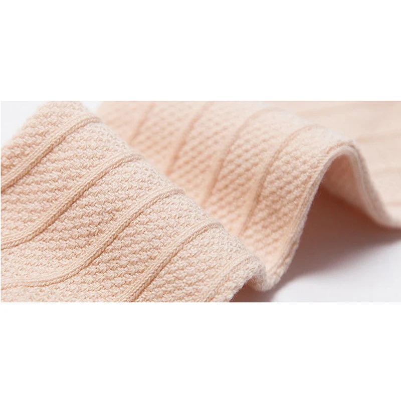 Однотонные высокие чулки до колен для малышей хлопковые Утепленные длинные